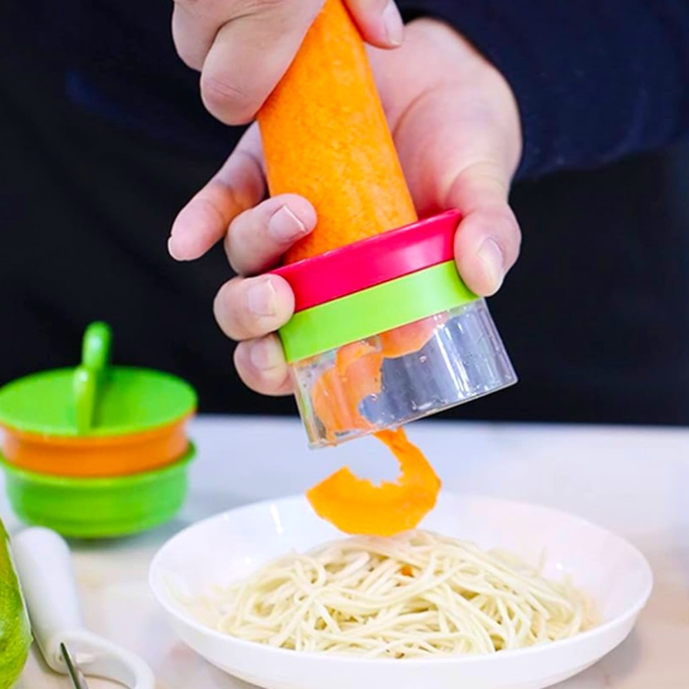 OXO Handheld Vegetable Shredder with Stainless Steel Blades Veggie Noodle Maker